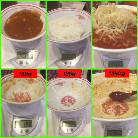 蒙古タンメン中本大宮北極定食計測