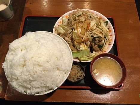 上州屋ぷちオフW肉野菜炒め定食ごはんメガ