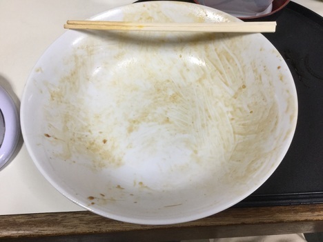 石田食堂利根川天丼特盛り完食