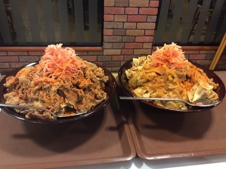すき家キング牛丼キング豚丼ダブル大食いトッピング後