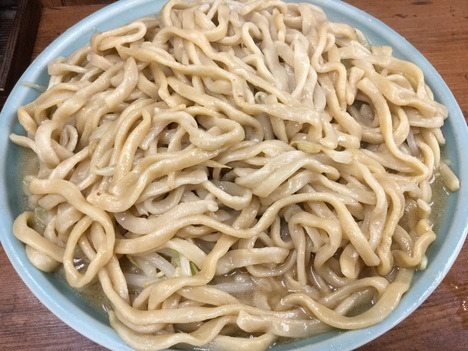 ラーメン二郎池袋店大ラーメン天地返し
