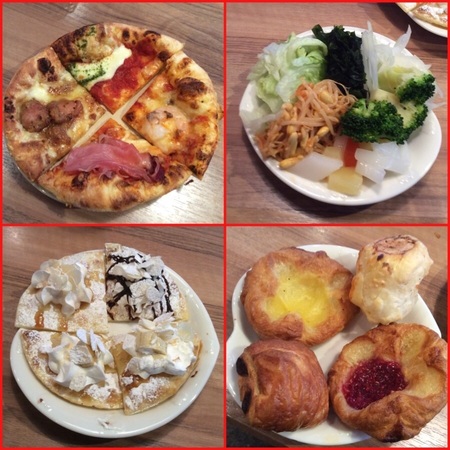 ランチみどりマコマコ食べ放題パンとピザ