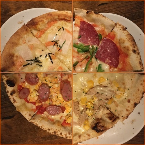 ナポリの食卓桐生店巡回のピザ複合写真