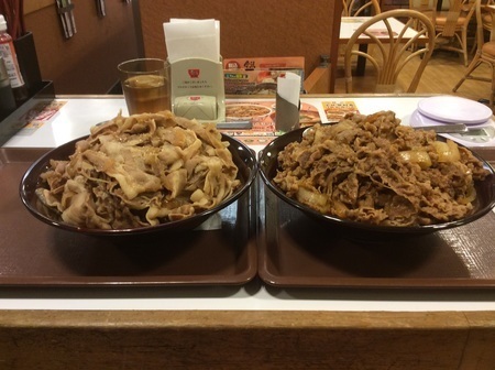 すき家キング牛丼キング豚丼ダブル大食い