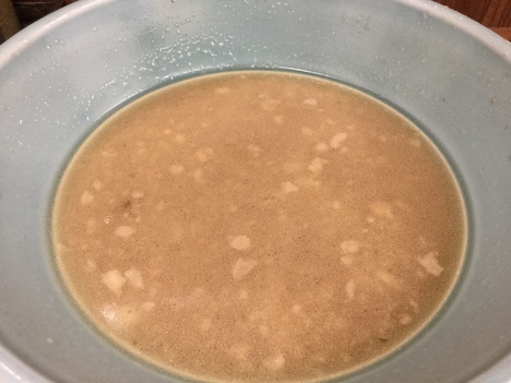 ラーメン二郎池袋店大ラーメン残スープ